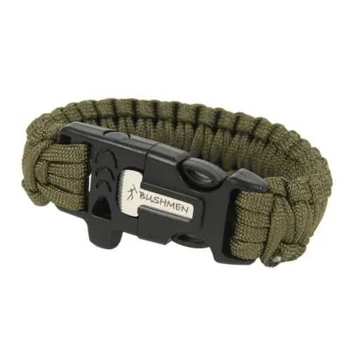 Megacena | Bransoletka Survivalowa Paracord Bushmen 3m - Olive