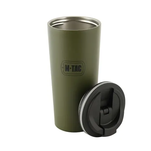 Ostatnia okazja - Kubek termiczny turystyczny z pokrywką M-Tac 450ml - Olive