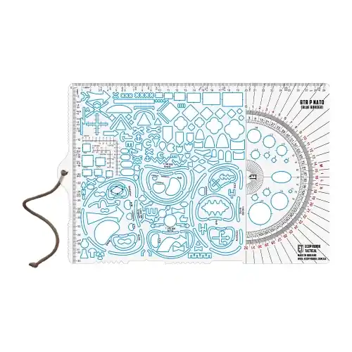 Zostało niewiele - Linijka M-Tac Ecopybook Tactical ruler Protractor NATO Large (Blue Border)