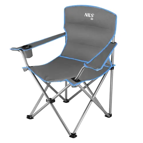 Oferta specjalna | Krzesło Składane Turystyczne Ogrodowe Nils NC3079 - Szaro-Niebieskie