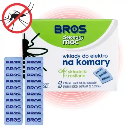 Zostało tylko kilka sztuk | Wkłady Bros Elektro Zielona Moc 8 h 20 szt do Odstraszaczy Nitecore