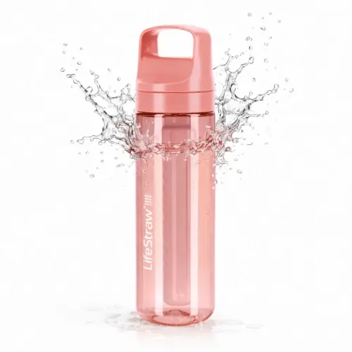 Ograniczona ilość | Butelka Filtrująca z Filtrem do Wody 0,65l LifeStraw Go 2.0 - Różowa