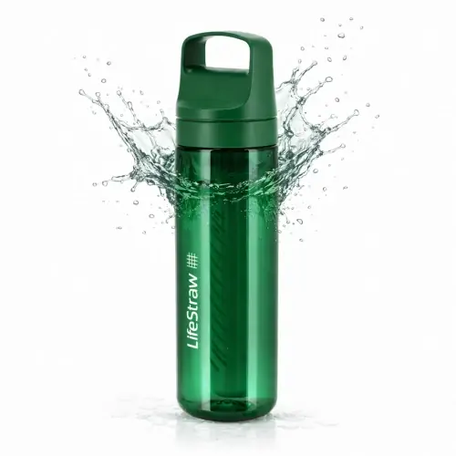 Hit sprzedażowy | Butelka Filtrująca z Filtrem do Wody 0,65l LifeStraw Go 2.0 - Zielona