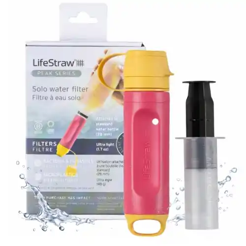 Fitr do Wody Survival LifeStraw Wkład Filtrujący LifeStraw Peak Solo - Różowy | Top produkt