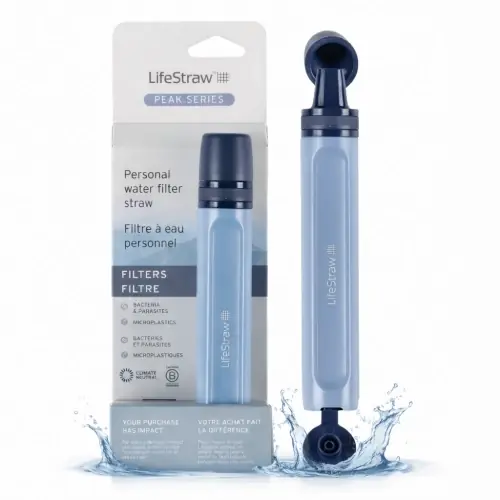 Ostatnie sztuki - Fitr do Wody Survival Słomkowy LifeStraw Peak Personal - Niebieski