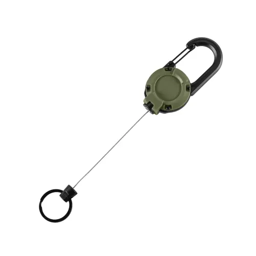 Zostało kilka sztuk - Karabińczyk Retraktor do Kluczy Linka Stalowa 65cm M-Tac - Olive