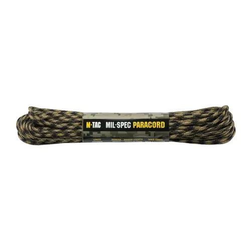 Oszczędź więcej | Linka Paracord 3,6 mm M-Tac 550 Mil-Spec - 15m - Black/Coyote