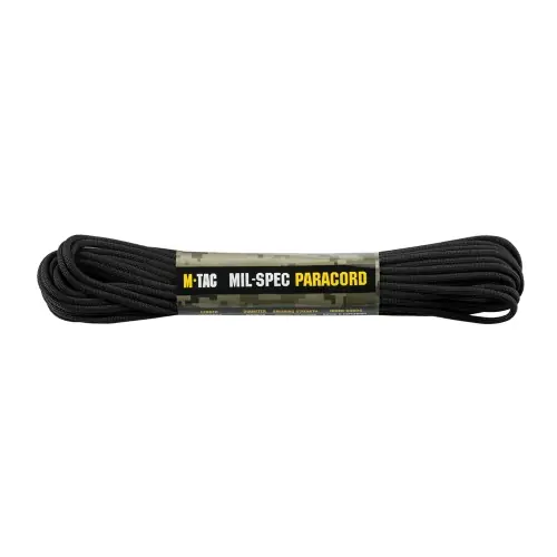 Linka Paracord 3,6 mm M-Tac 550 Mil-Spec - 15m - Czarna - Końcówka serii