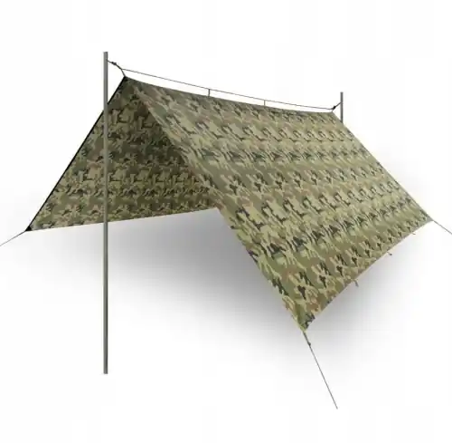 Tarp Płachta Biwakowa 3x3 m Helikon SUPERTARP Rip-Stop - PL Woodland | Hit sprzedażowy