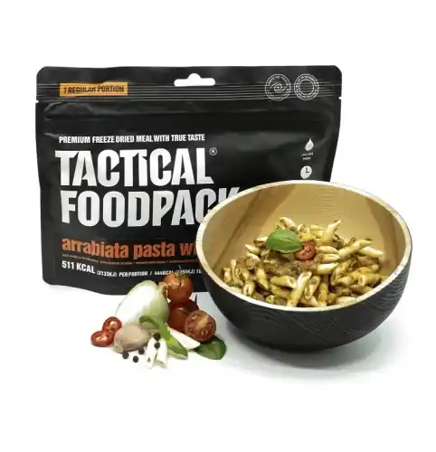 Źywność Liofilizowana Długoterminowa Danie TacticalFP Makaron Arrabiata z kurczakiem 415 g - Bardzo popularny produkt