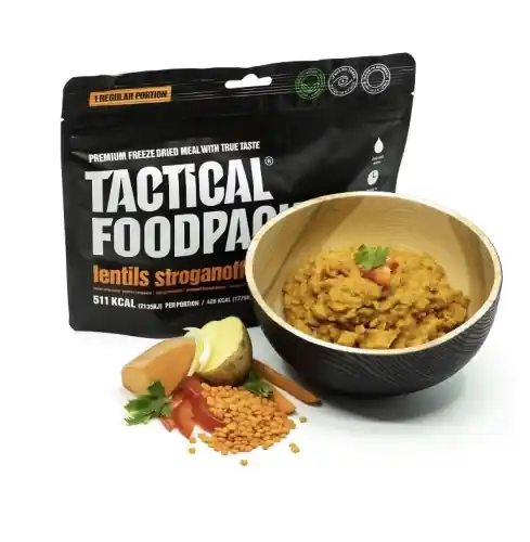 Oferta specjalna - Źywność Liofilizowana Długoterminowa Danie TacticalFP Soczewica Stroganow 440 g