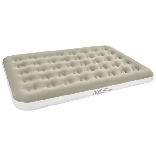 Końcówka zapasów - Materac dmuchany dwuosobowy 191x137x22 cm NILS Camp NC2802 - Beżowy