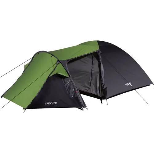 Outlet | Namiot Turystyczny Kempingowy Trekker Nils Camp NC6012 4 Os - Zielono-Szary