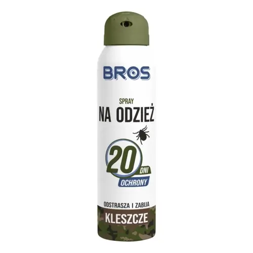 Spray Bros na Odzież na Komary i Kleszcze - Ochrona do 20 dni - 90 ml | Okazja cenowa