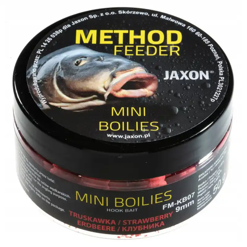 Kulki proteinowe haczykowe JAXON 9mm 50g TRUSKAWKA | Hit sprzedaży