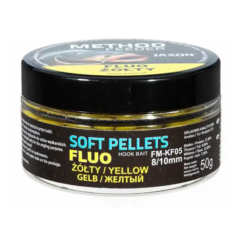 Bestseller - PELLET DUMBELS JAXON SOFT 8/10MM ŻÓŁTY 50G FM-KF05
