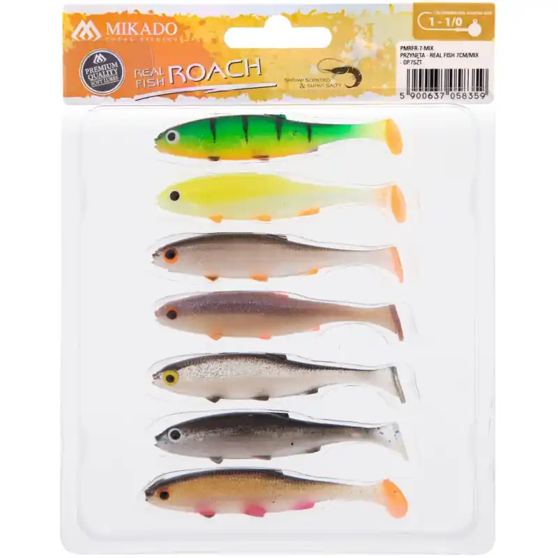 PRZYNĘTA RIPPER MIKADO REAL FISH ROACH 7cm MIX 7szt. | Już w sprzedaży