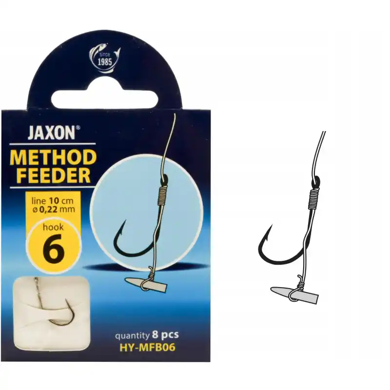 Spiesz się | HACZYKI METHOD FEEDER JAXON 8szt przypon stoper 6 HY-MFB06