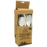 Właśnie dodano | EcoSouLife 24 Pieces Sztućce Set Biodegradable