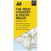 Klienci polecają - AA Mapa Drogowa 1 West Country & South Walia Road Map