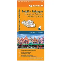 Ograniczona dostępność | Michelin Mapa Drogowa - Mapa Geograficzna 533 België Północna I Centrum