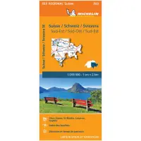 Michelin Mapa Drogowa - Mapa Geograficzna 553 Szwajcaria Zuid-Oost | Bardzo popularny produkt