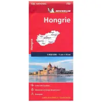 Nowość - Michelin Mapa Drogowa - Mapa Geograficzna 732 Hongarije