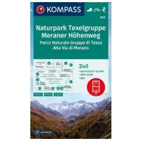 Profesjonalna jakość - Kompass Mapa Spacerowa 043 Rezerwat Przyrody Texelgruppe, Meraner Höhenweg