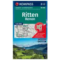 Jakość premium | Kompass Mapa Spacerowa 068 Ritten, Renon