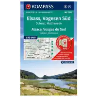 Kompass Mapa Spacerowa 2222 Elzas, Vosges Południe - Nowość w asortymencie