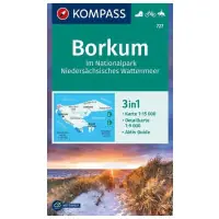 Kompass Mapa Spacerowa 727 Borkum In Rezerwat Przyrody Niedersächsisches Wattenmeer - Cena promocyjna