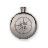 Nowość - Kikkerland 3 OZ Flask + Compass
