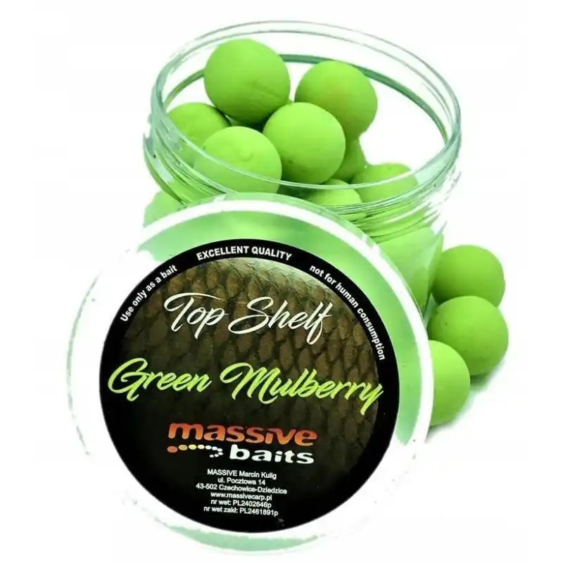 Kulki Massive Baits Top Shelf Pop Up 14mm 200ml Green Mulberry | Jakość premium