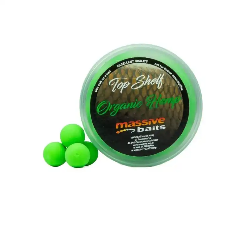 Kulki Massive Baits Top Shelf Pop Up 14mm 200ml Organic Hemp | Kup teraz