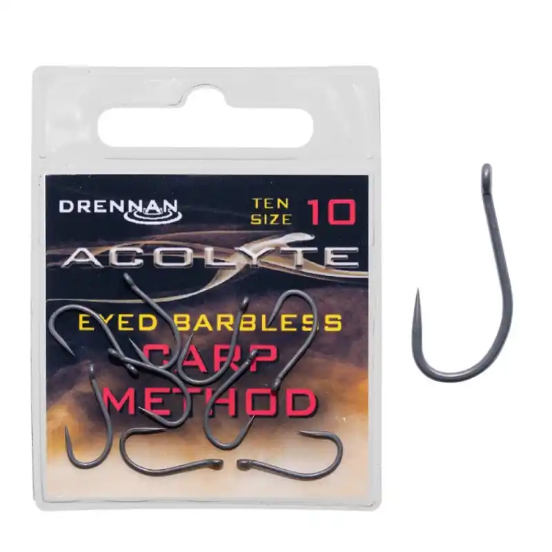 Haczyki Drennan Acolyte Carp Method roz. 10 Bezzadziorowe - Zniżka