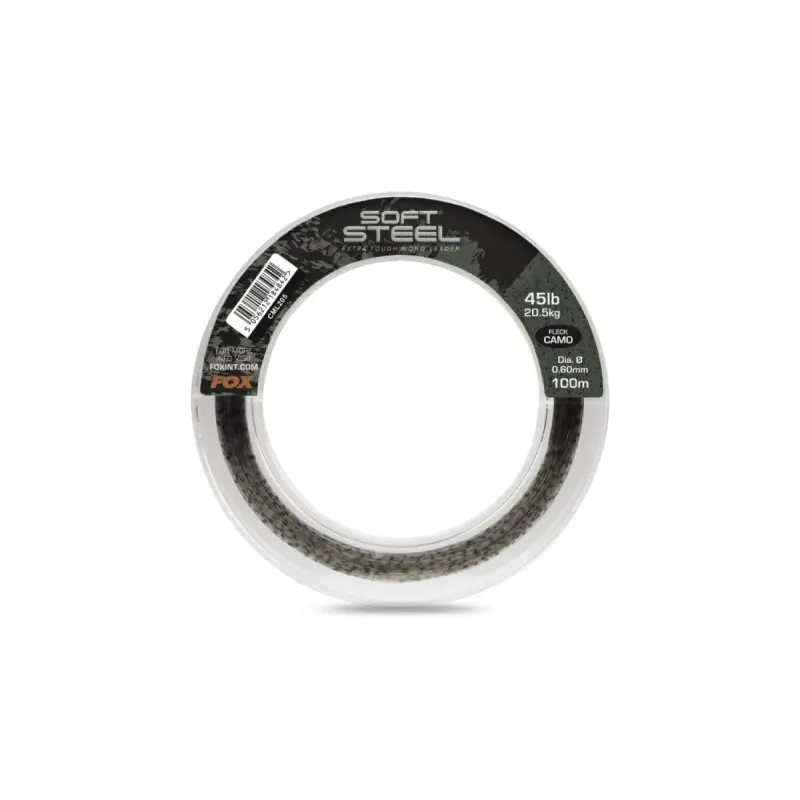 Strzałówka Fox Soft Steel Fleck Camo Leader 100m 0,60mm 45lb 20,5kg | Klienci polecają