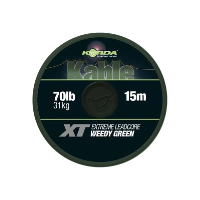 Wyprzedaż zapasów - Leadcore Korda Kable XT Extreme 70lb 15m Green