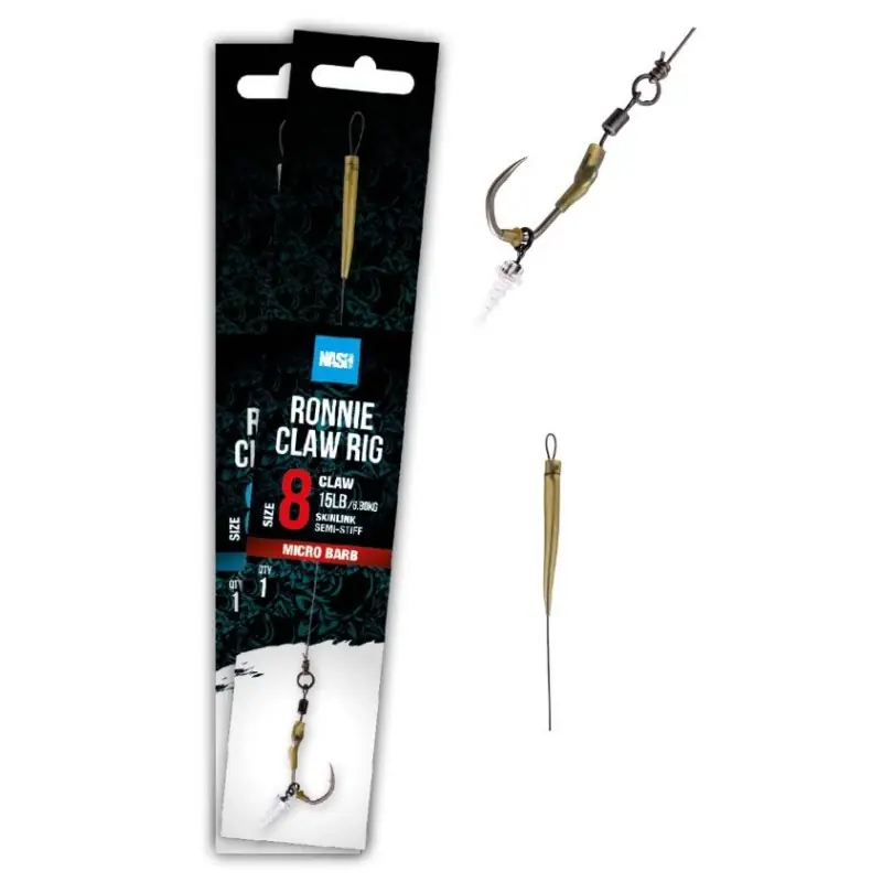 Przypon Nash Ronnie Claw Rig Size 8 Micro Barb T6417 | Hit sprzedaży
