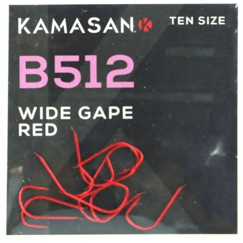 Duży rabat - Haczyki Kamasan B512 Barbed Spade Red nr 12