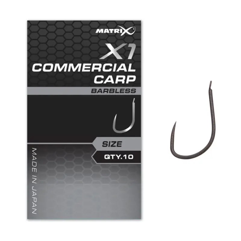 Haczyki Matrix X1 Commercial Carp 18 Barbless | Oszczędź więcej