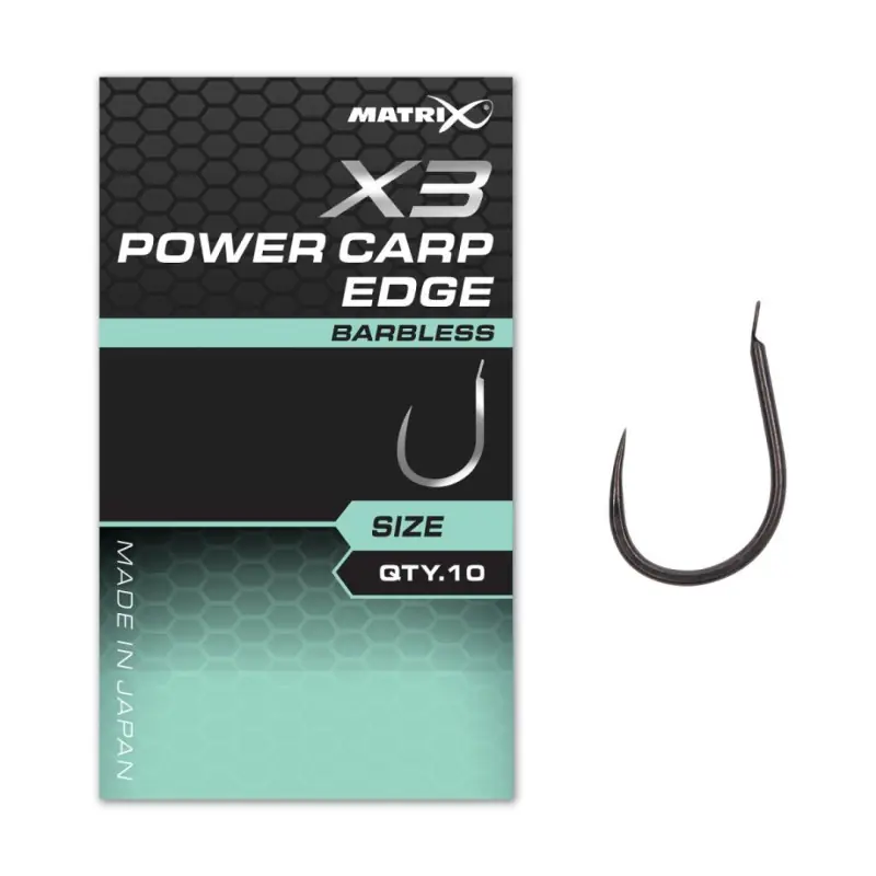 Haczyki Matrix X3 Power Carp Edge 10 Barbless | Nowość