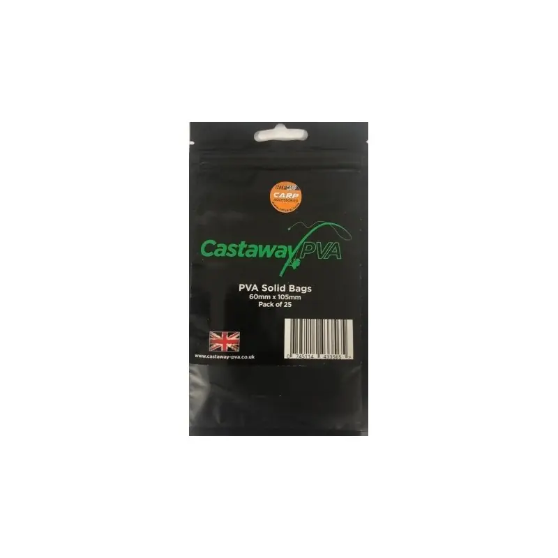 Najwyższa jakość | Woreczki PVA Castaway 60mm x 105mm Solid Bags