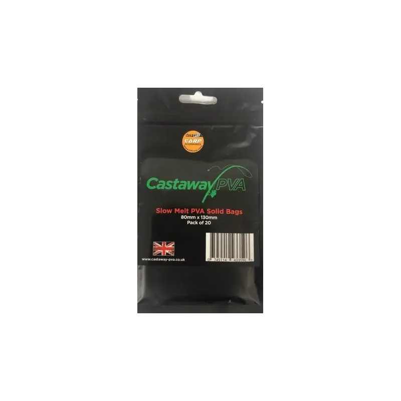 Szybka wysyłka - Woreczki PVA Castaway 80mm x130mm Slow Melt Solid Bags