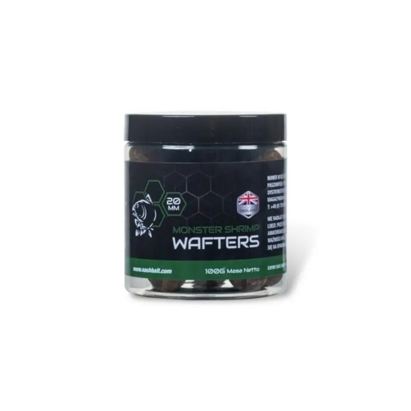 Nowość w ofercie - Kulki proteinowe Nash Monster Shrimp Wafters 20mm 100g