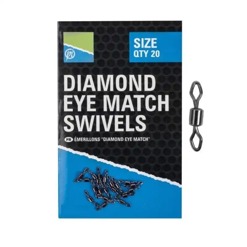Łatwe zamówienie - Krętliki Preston Diamond Eye Match Swivels 12