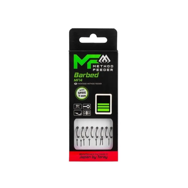 Przypon Mikado MF14 z igłą hak 14 z zadziorem 0,18mm 10cm HMFB14I-14 - Kup dziś