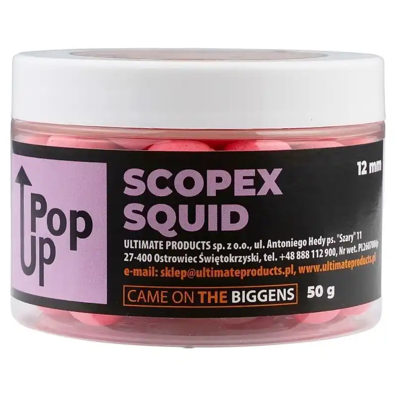 Hit sprzedażowy | Kulki Ultimate Products Scopex Squid Pop-Up 12mm 50g
