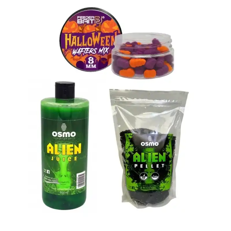 Zestaw na Strasznie DUŻE Ryby Halloween Feeder Bait Wafters + Osmo Alien - Jakość premium