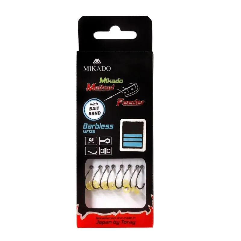 Przypon Mikado MF13 z igumką hak 6 bez zadziora 0,25mm 10cm HMFB13BG-6 - Już w sprzedaży