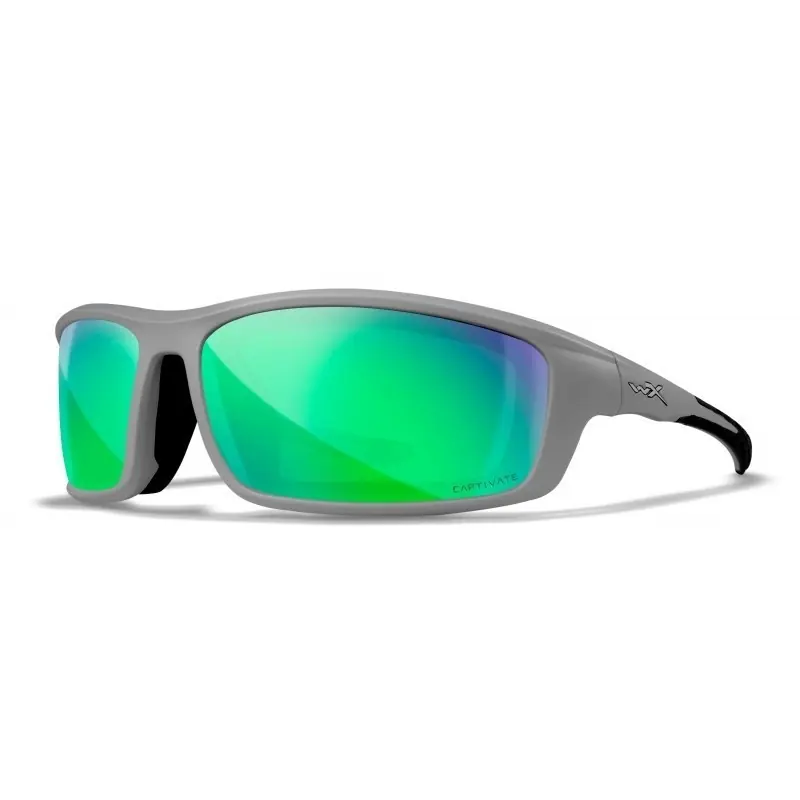 Hit cenowy - Okulary WileyX Captivate GRID Polaraized Green Mirror Matte Cool Grey Frame